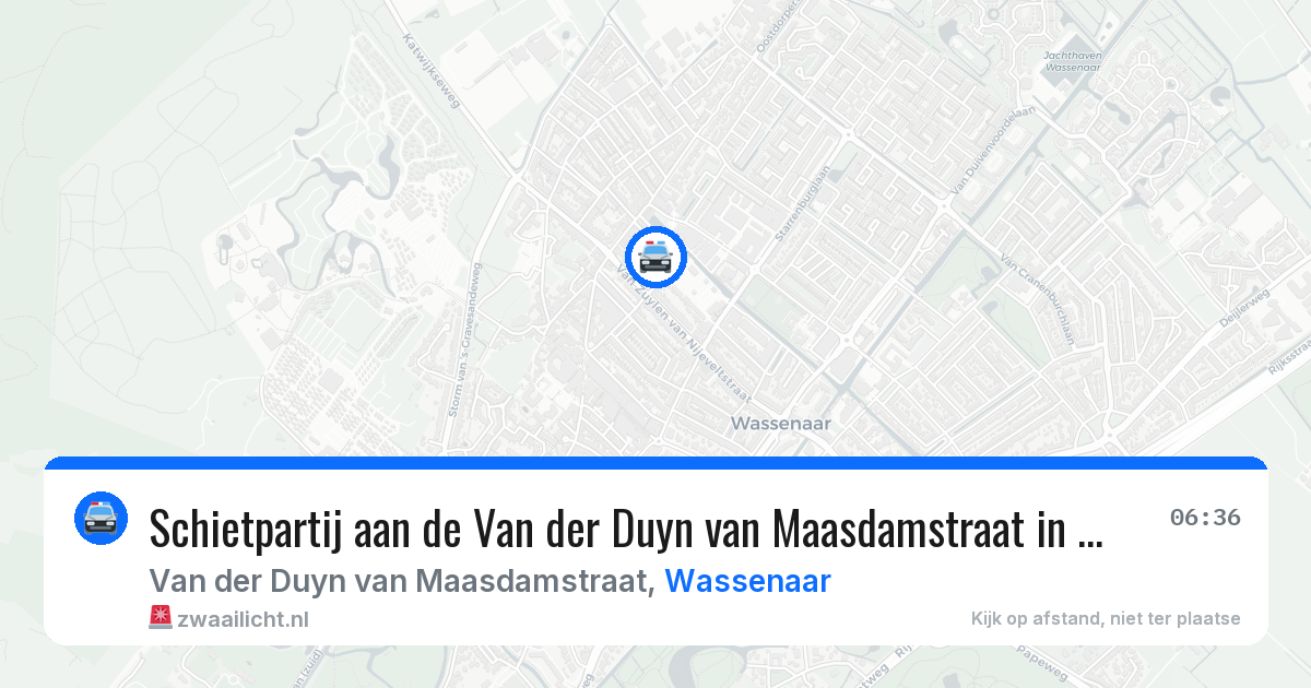 Schietpartij aan de Van der Duyn van Maasdamstraat in Wassenaar — 12 jul 2026