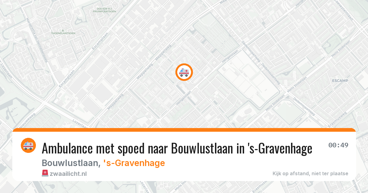 Ambulance met spoed naar Bouwlustlaan in 's-Gravenhage — 16 apr 2026