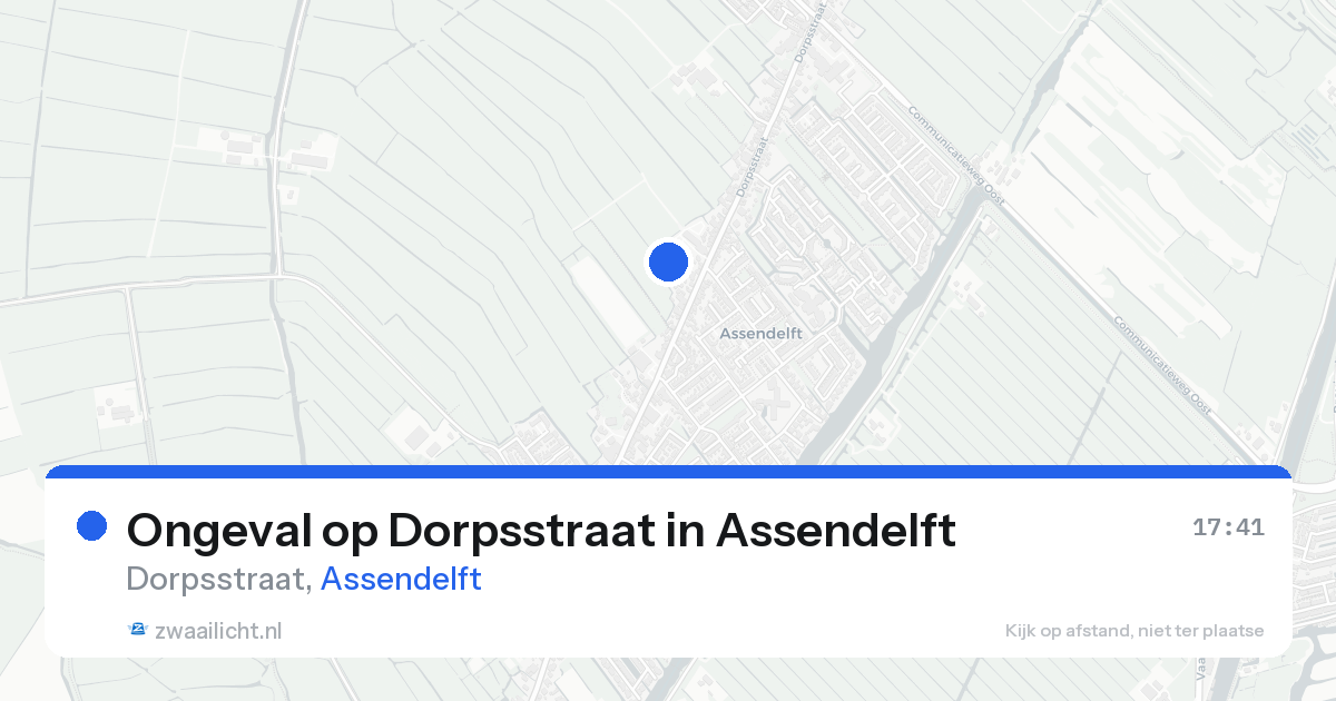 Ongeval op Dorpsstraat in Assendelft — 21 aug 2026