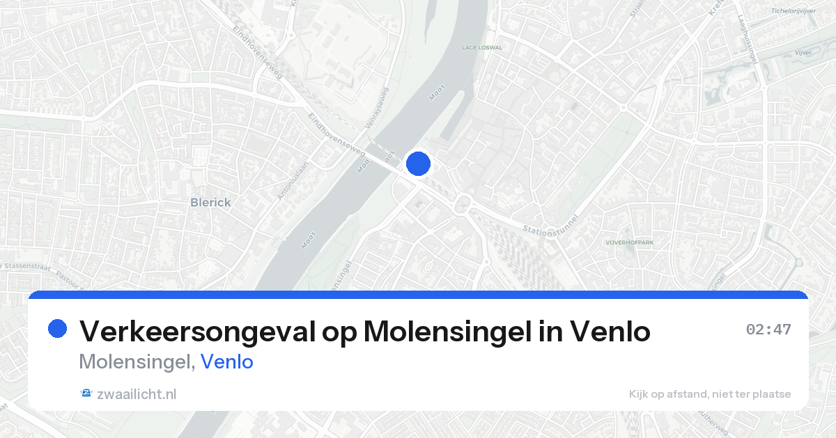 Verkeersongeval op Molensingel in Venlo — 15 aug 2026