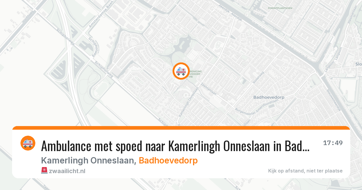 Ambulance met spoed naar Kamerlingh Onneslaan in Badhoevedorp — 21 jan 2026
