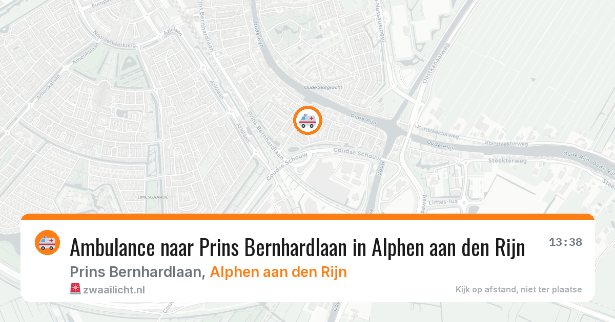 Ambulance naar Prins Bernhardlaan in Alphen aan den Rijn — 22 mrt 2026