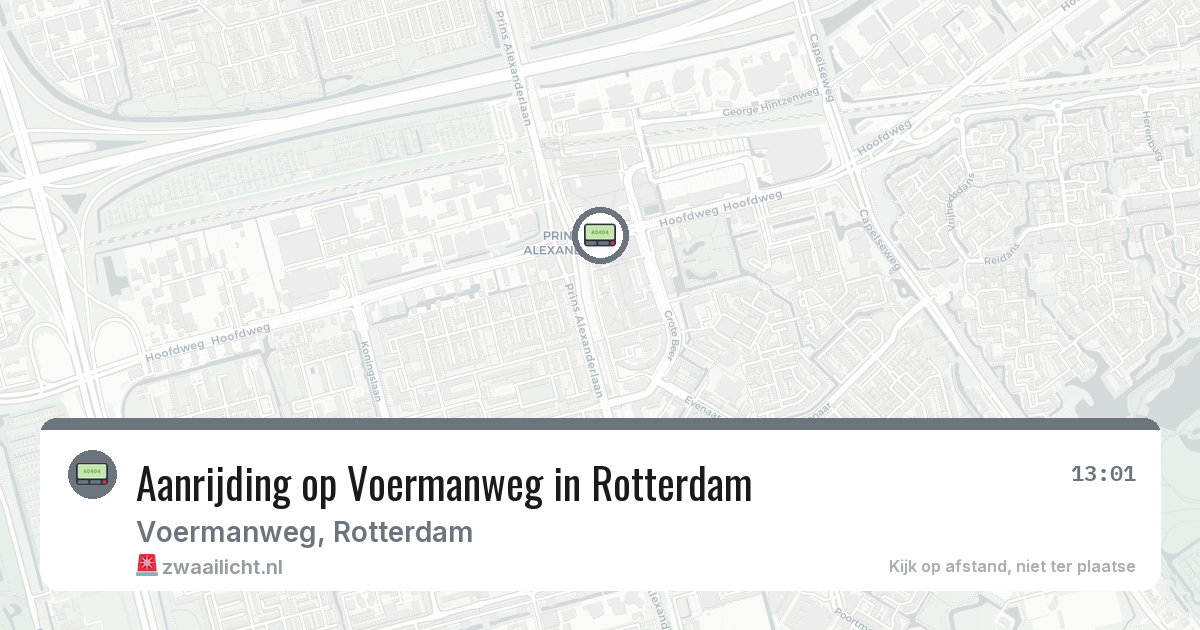 Aanrijding op Voermanweg in Rotterdam — 6 mrt 2026