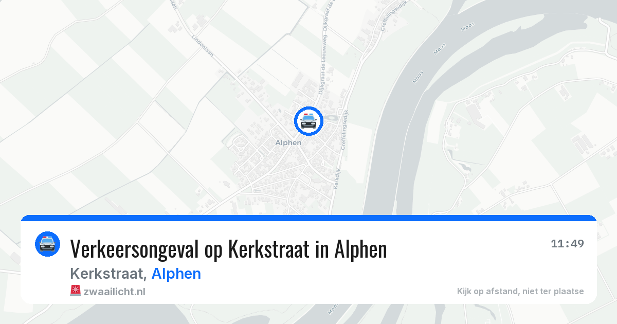 Verkeersongeval op Kerkstraat in Alphen — 25 mei 2026