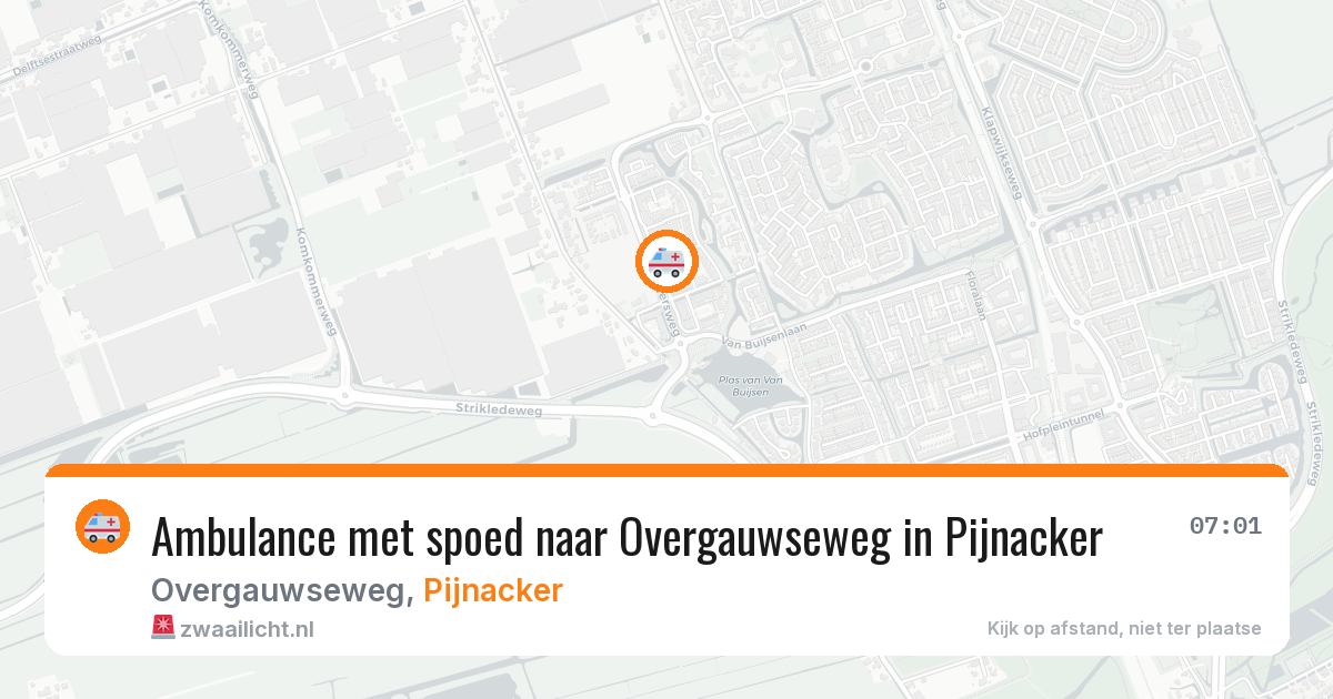 Ambulance met spoed naar Overgauwseweg in Pijnacker — 19 jan 2026