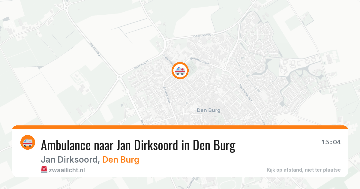 Ambulance naar Jan Dirksoord in Den Burg — 11 aug 2026