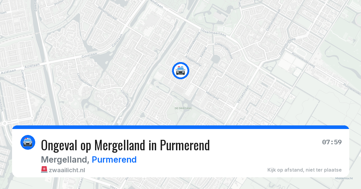 Ongeval op Mergelland in Purmerend — 1 jul 2026