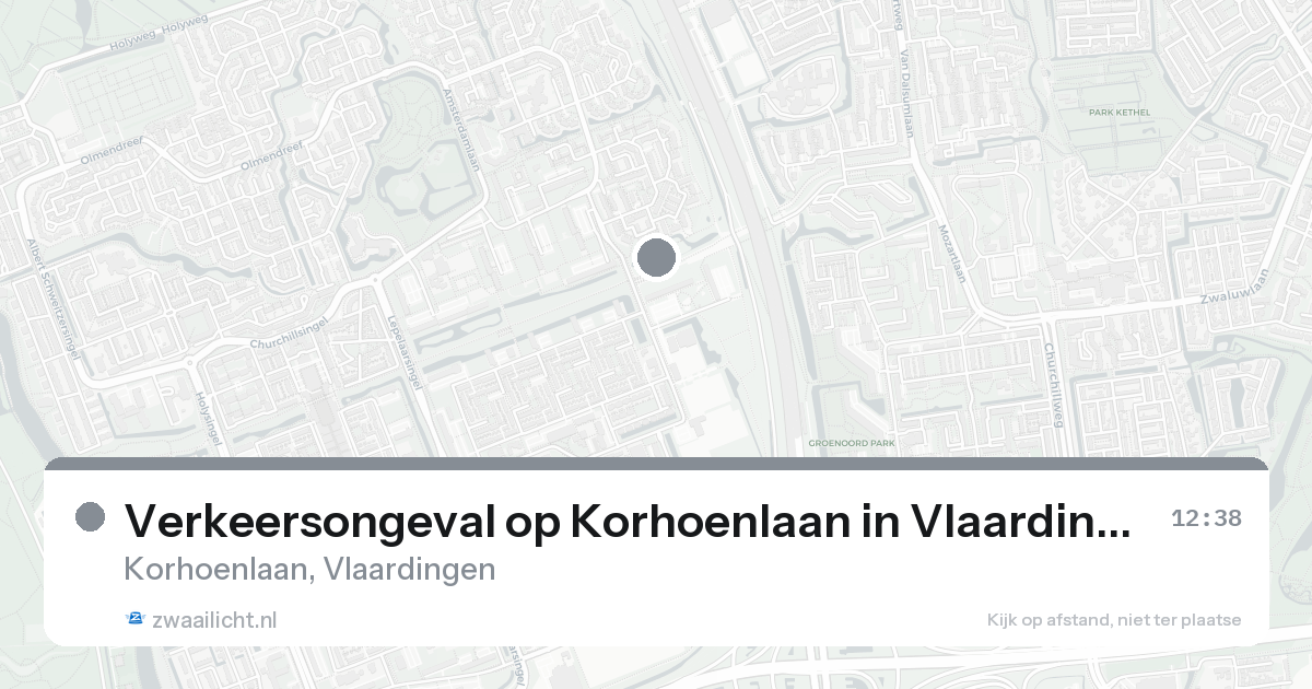 Verkeersongeval op Korhoenlaan in Vlaardingen — 31 jan 2026