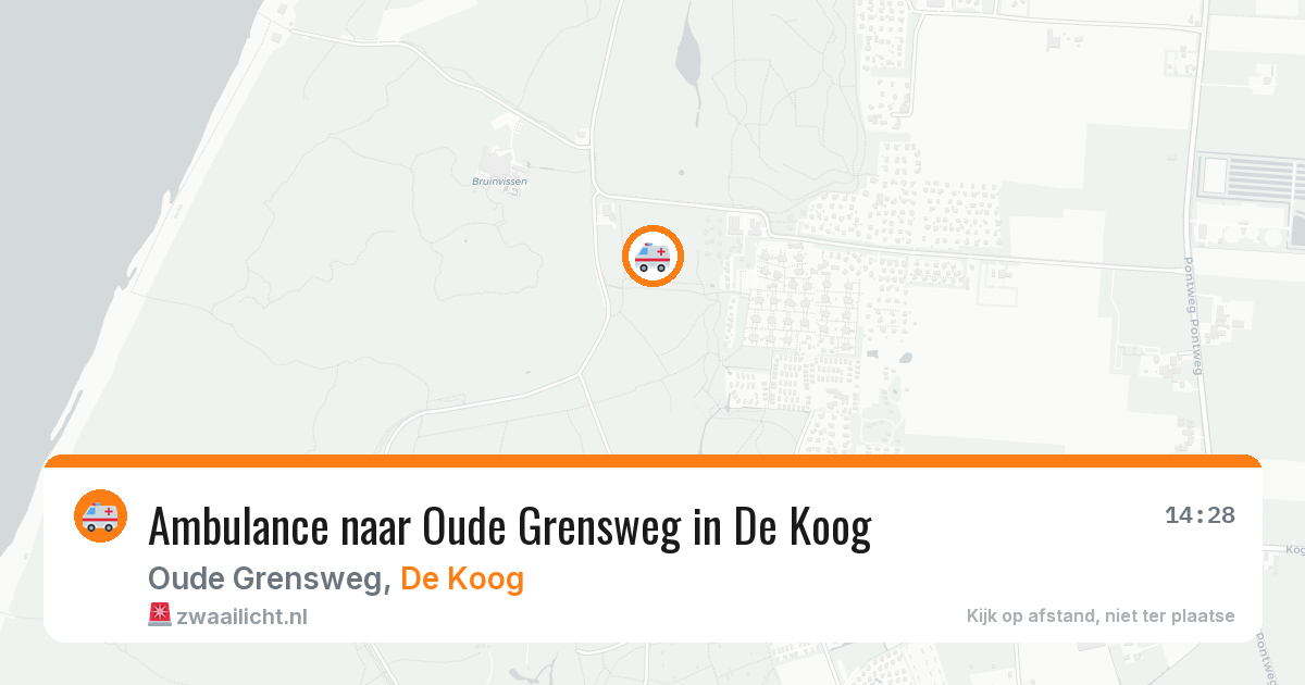 Ambulance naar Oude Grensweg in De Koog — 7 aug 2026