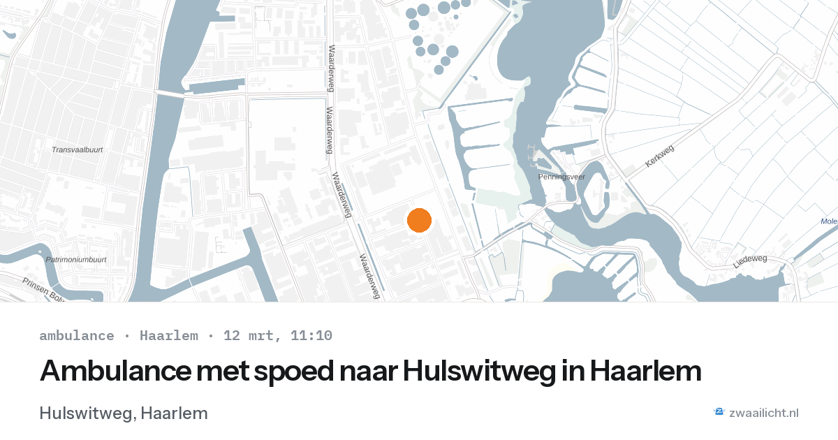 Ambulance met spoed naar Hulswitweg in Haarlem — 12 mrt 2026