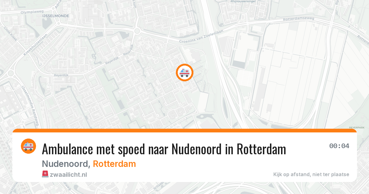Ambulance met spoed naar Nudenoord in Rotterdam — 19 mrt 2026