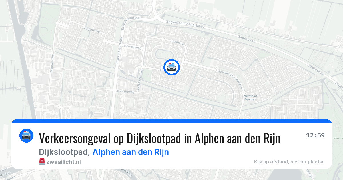 Verkeersongeval op Dijkslootpad in Alphen aan den Rijn — 8 jun 2026