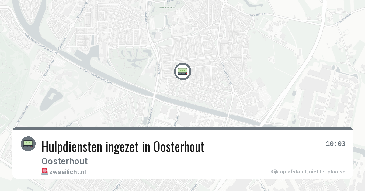Hulpdiensten ingezet in Oosterhout — 17 mei 2026 | 🚨 Zwaailicht.nl