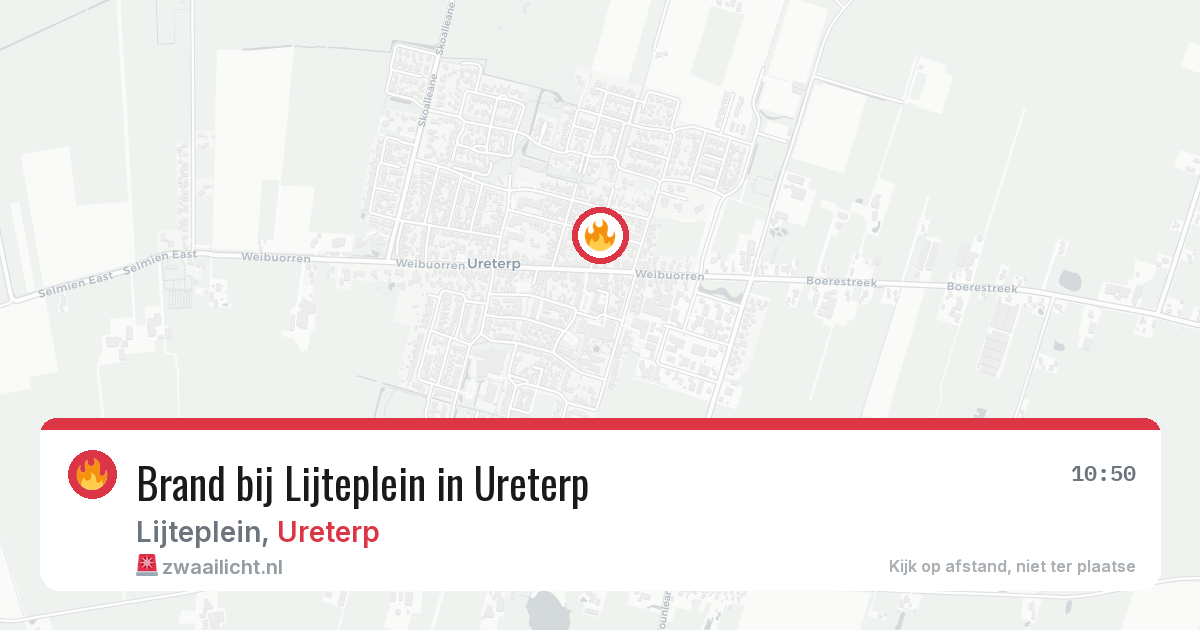 Brand bij Lijteplein in Ureterp — 10 aug 2026
