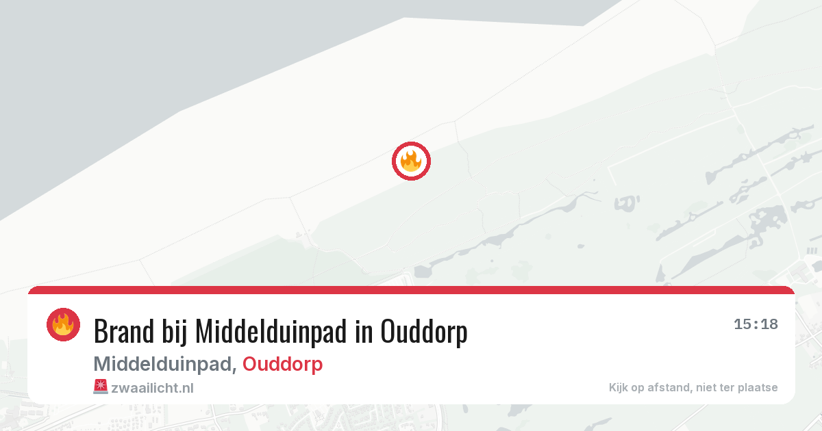 Brand bij Middelduinpad in Ouddorp — 15 jul 2026