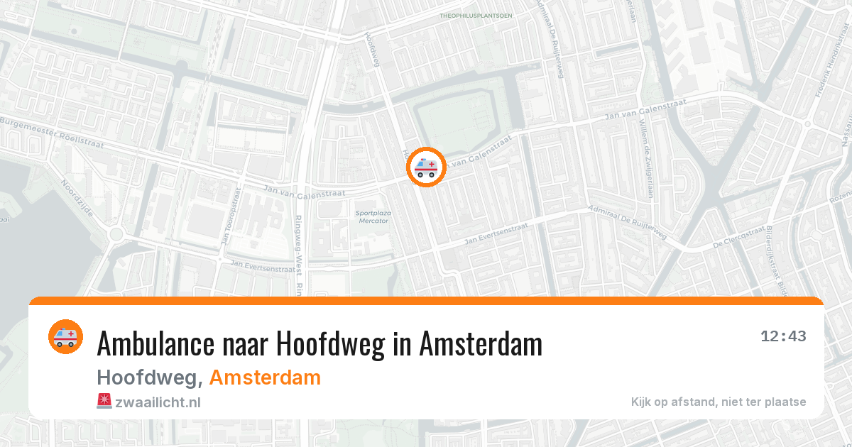 Ambulance naar Hoofdweg in Amsterdam — 16 mrt 2026