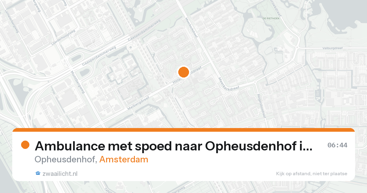 Ambulance met spoed naar Opheusdenhof in Amsterdam — 31 jan 2026