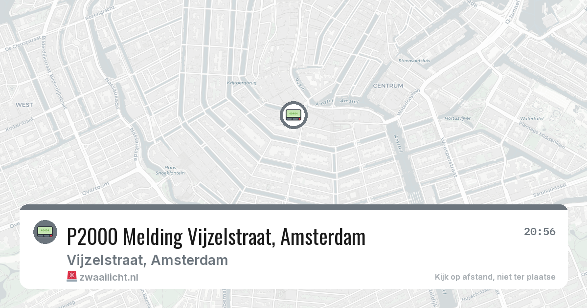 P2000 Melding Vijzelstraat, Amsterdam — 15 mrt 2026