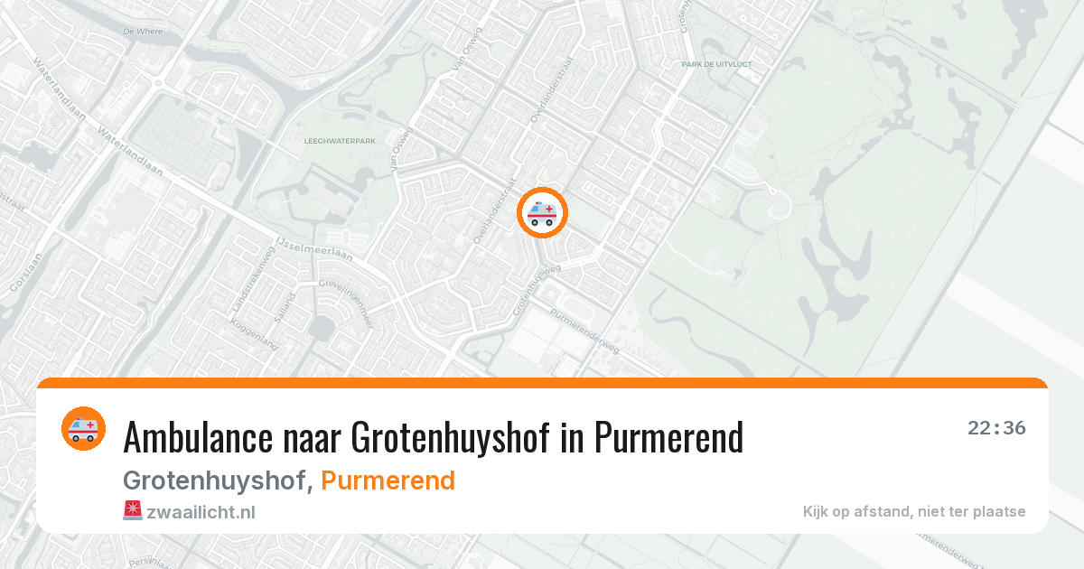 Ambulance naar Grotenhuyshof in Purmerend — 23 mrt 2026