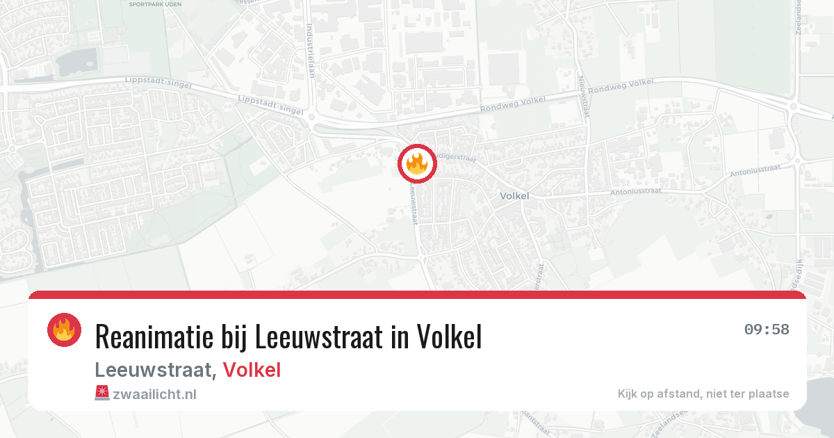 Reanimatie bij Leeuwstraat in Volkel — 22 jun 2026