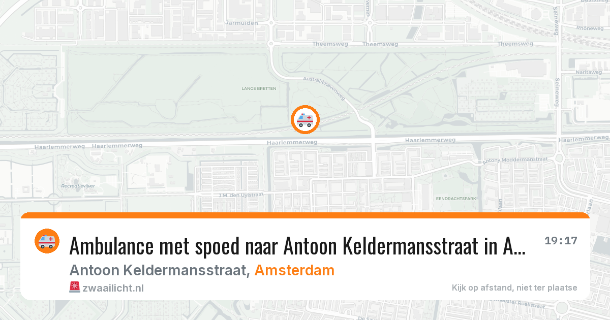 Ambulance met spoed naar Antoon Keldermansstraat in Amsterdam — 3 jun 2026
