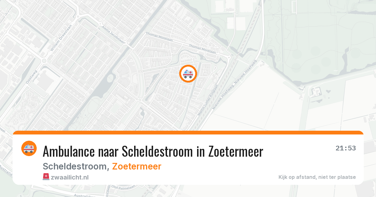 Ambulance naar Scheldestroom in Zoetermeer — 20 mei 2026