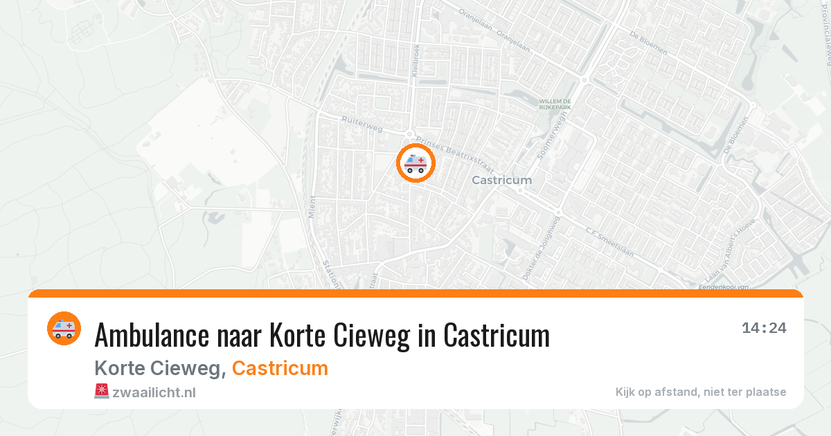 Ambulance naar Korte Cieweg in Castricum — 24 jun 2026