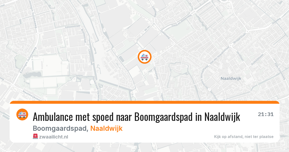Ambulance met spoed naar Boomgaardspad in Naaldwijk — 4 jul 2026