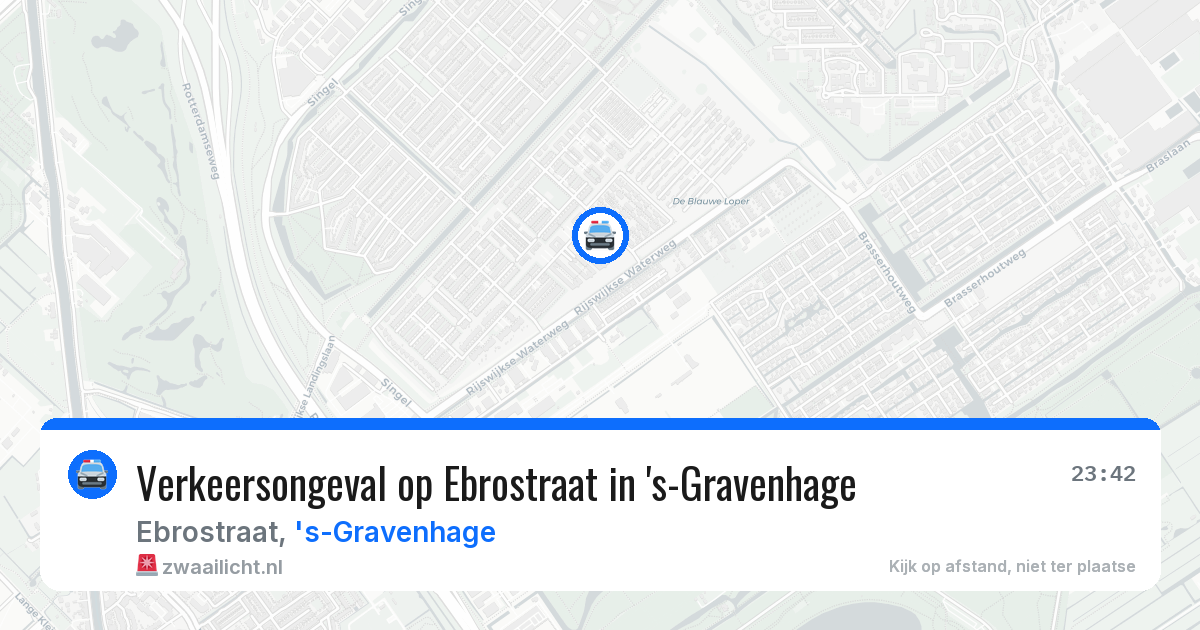 Verkeersongeval op Ebrostraat in 's-Gravenhage — 9 jul 2026