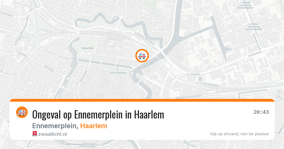 Ongeval op Ennemerplein in Haarlem — 5 jul 2026