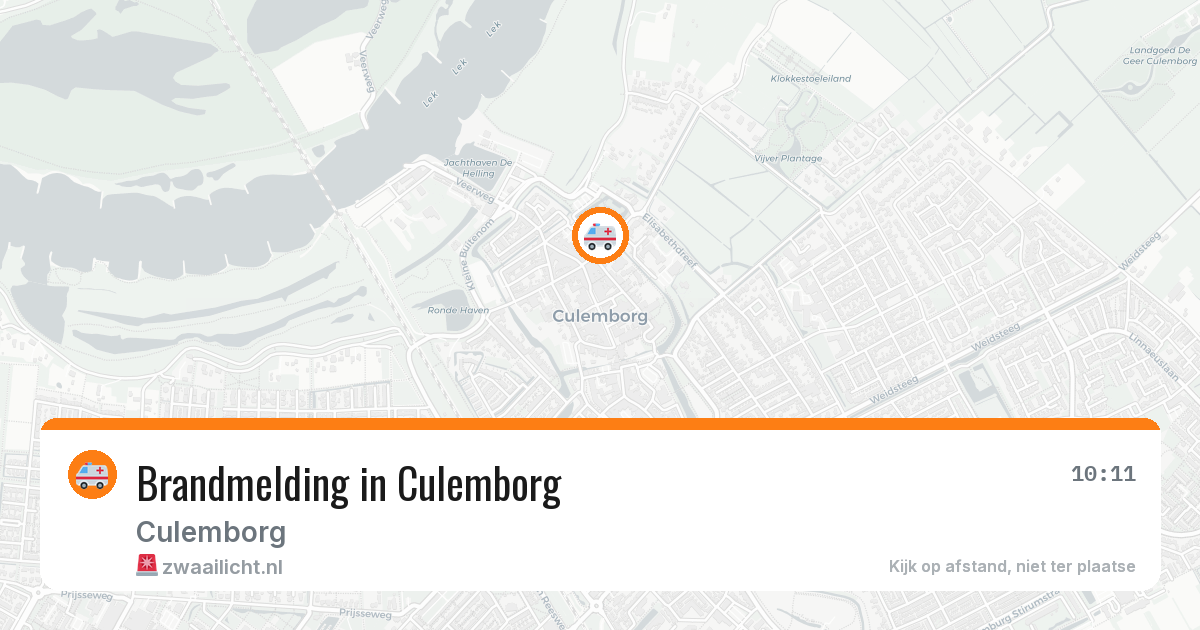 Brandmelding in Culemborg — 8 mei 2026