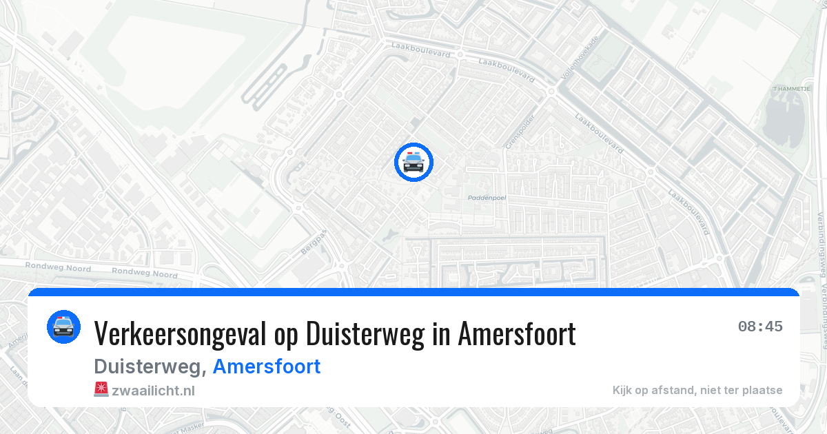 Verkeersongeval op Duisterweg in Amersfoort — 24 mrt 2026