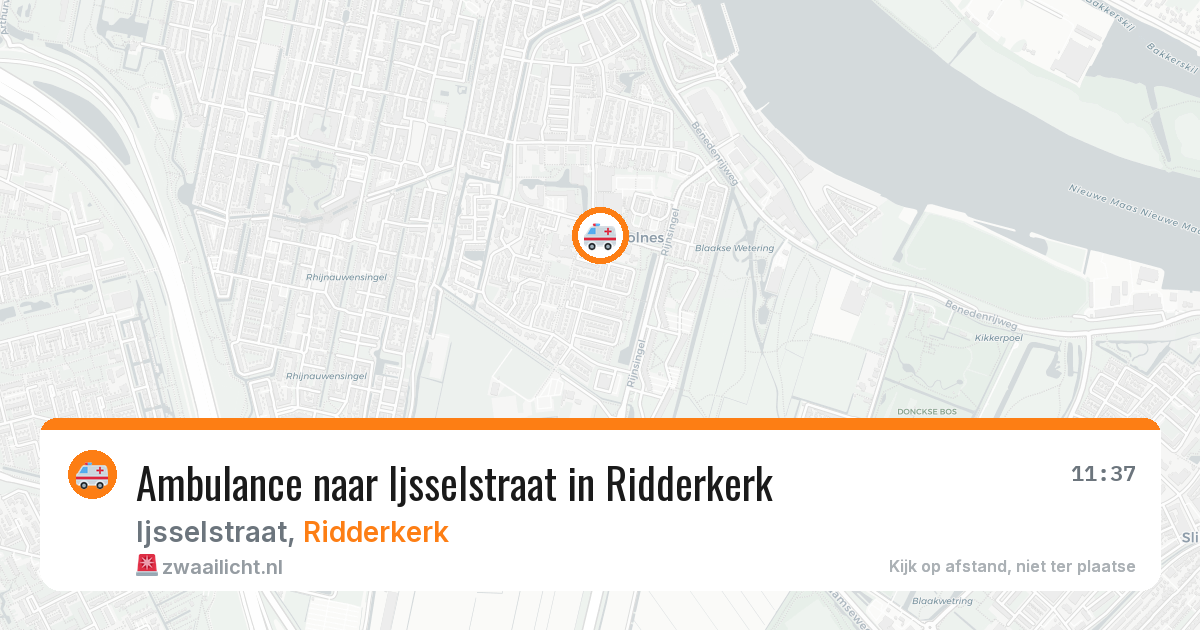 Ambulance naar Ijsselstraat in Ridderkerk — 6 apr 2026