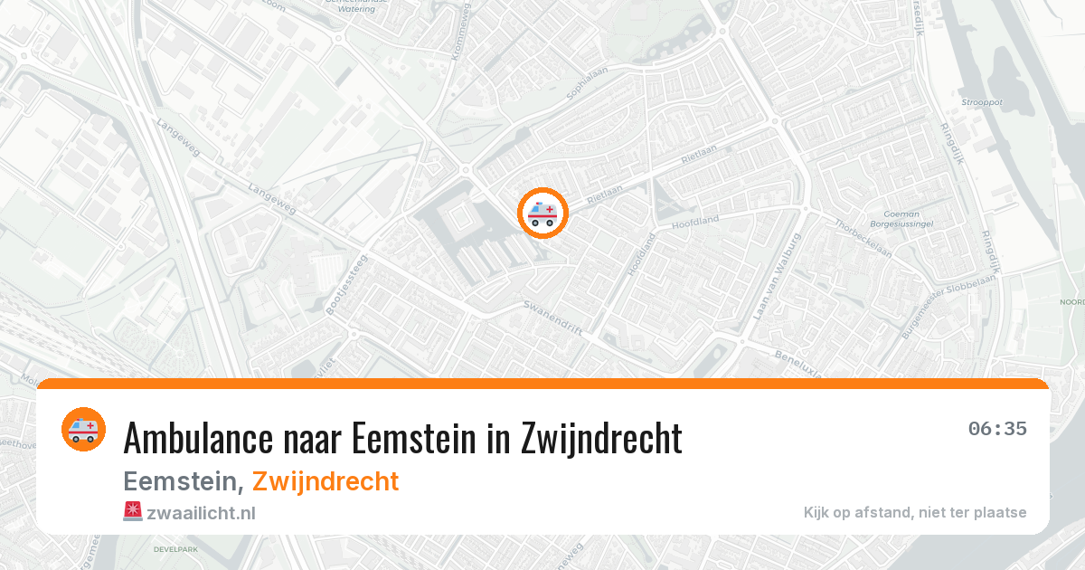 Ambulance naar Eemstein in Zwijndrecht — 11 aug 2026