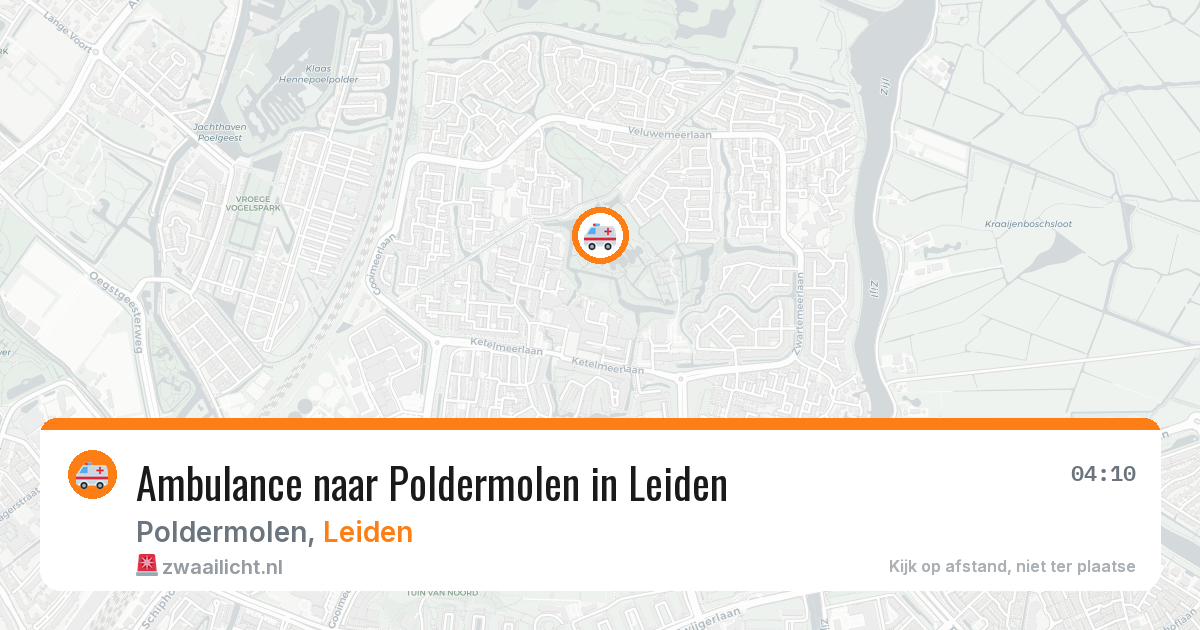 Ambulance naar Poldermolen in Leiden — 11 aug 2026