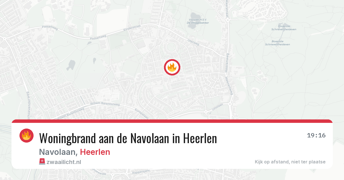 Woningbrand aan de Navolaan in Heerlen — 20 mrt 2026