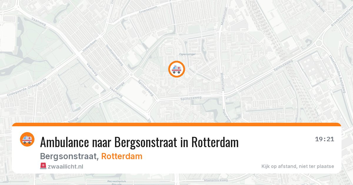Ambulance naar Bergsonstraat in Rotterdam — 10 aug 2026