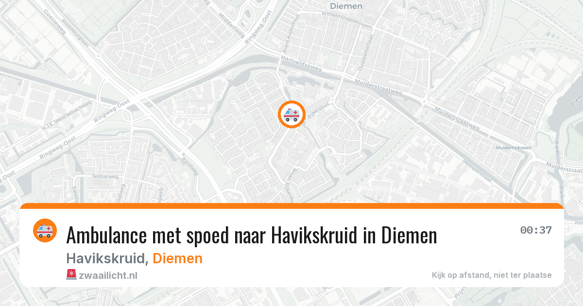 Ambulance met spoed naar Havikskruid in Diemen — 20 jun 2026