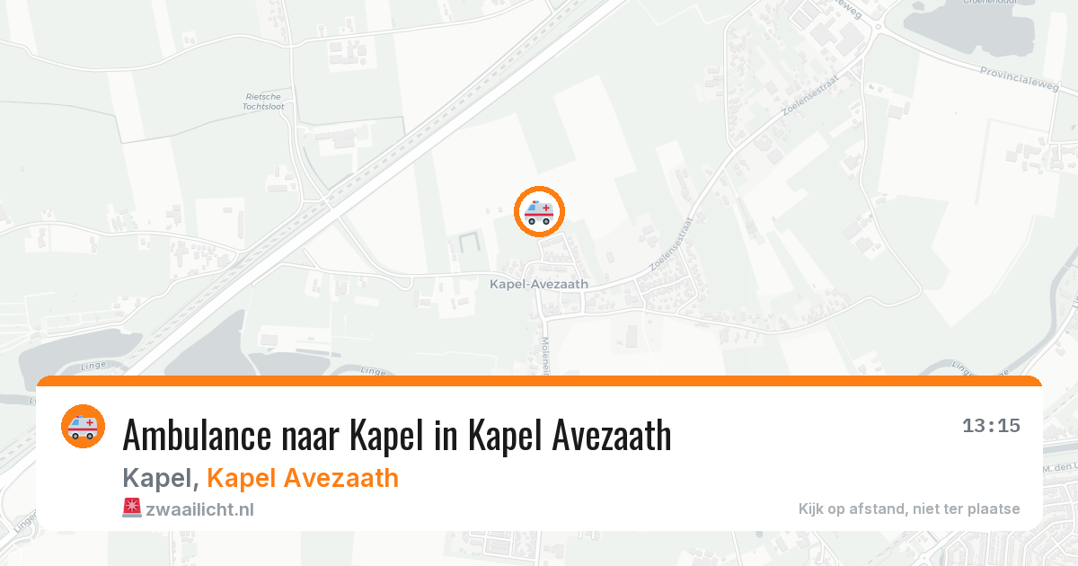 Ambulance naar Kapel in Kapel Avezaath — 25 apr 2026