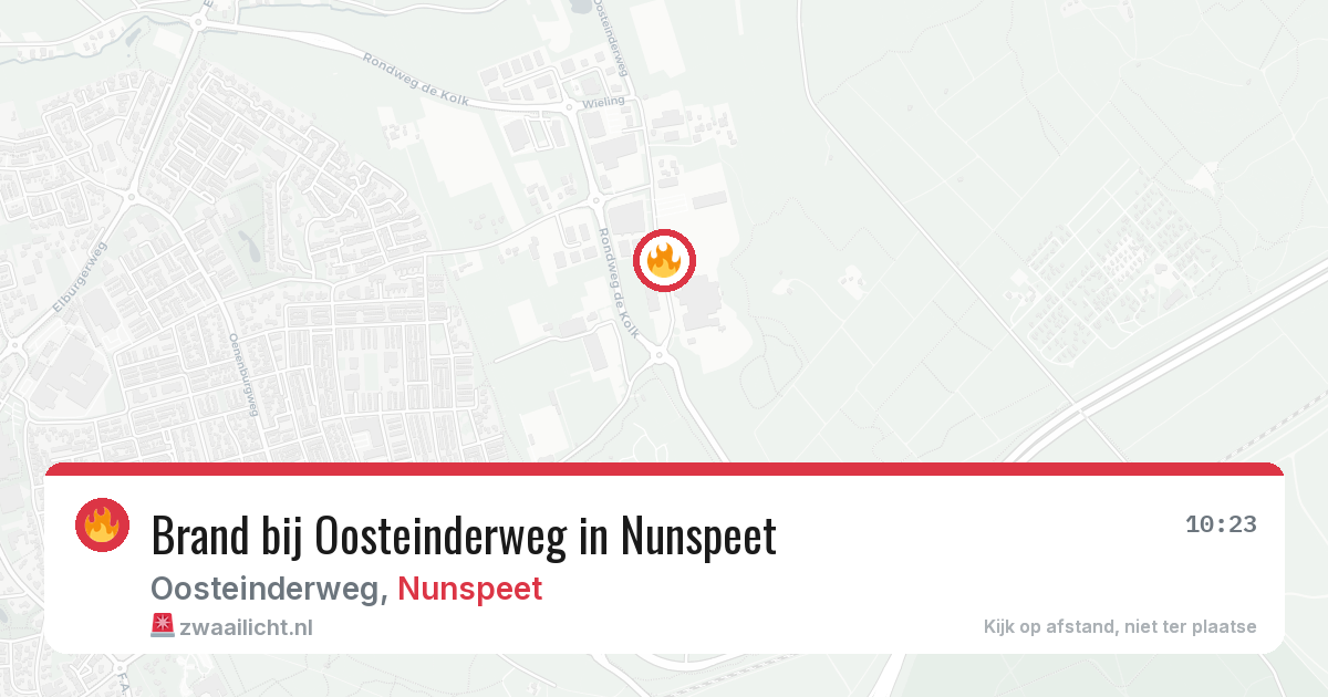 Brand bij Oosteinderweg in Nunspeet — 28 jun 2026