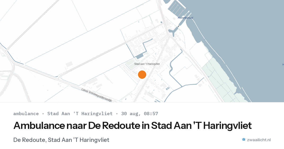 Ambulance naar De Redoute in Stad Aan 'T Haringvliet — 30 aug 2026