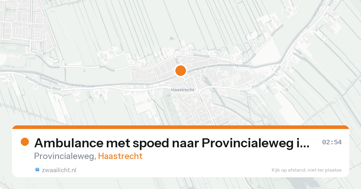 Ambulance met spoed naar Provincialeweg in Haastrecht — 20 mei 2026