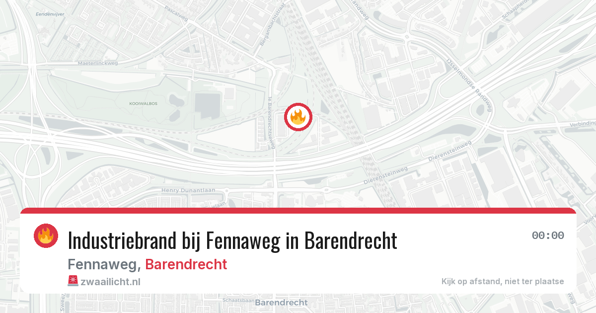 Industriebrand bij Fennaweg in Barendrecht — 1 jul 2026