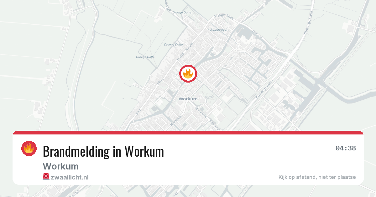 Brandmelding in Workum — 31 jul 2026