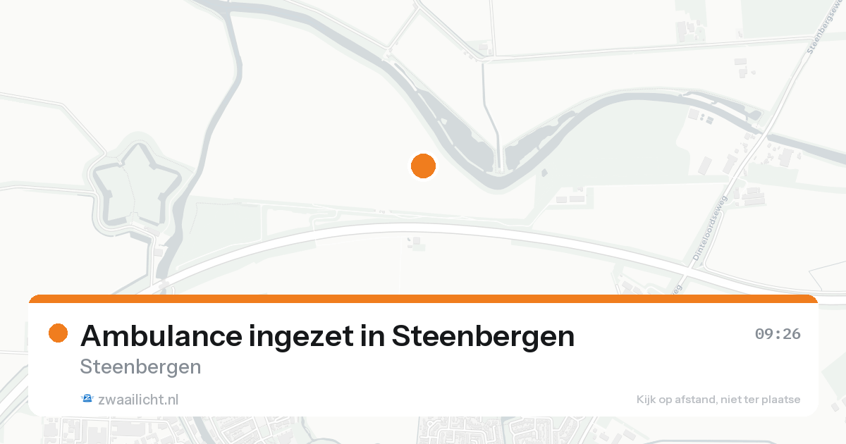 Ambulance ingezet in Steenbergen — 15 aug 2026