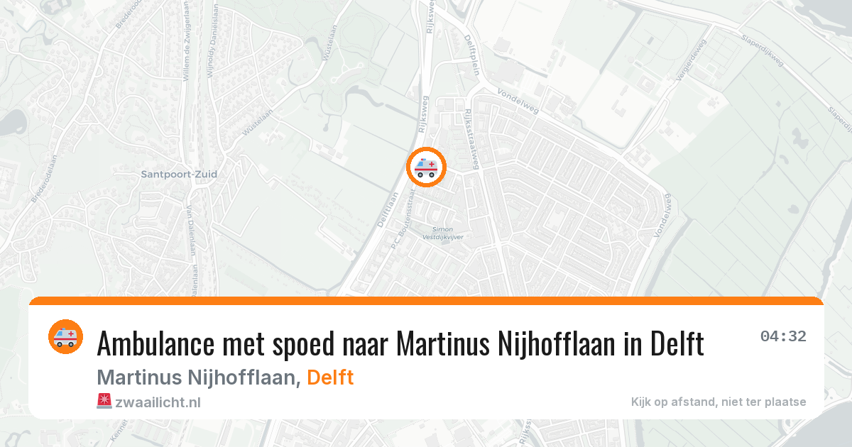 Ambulance met spoed naar Martinus Nijhofflaan in Delft — 21 jan 2026