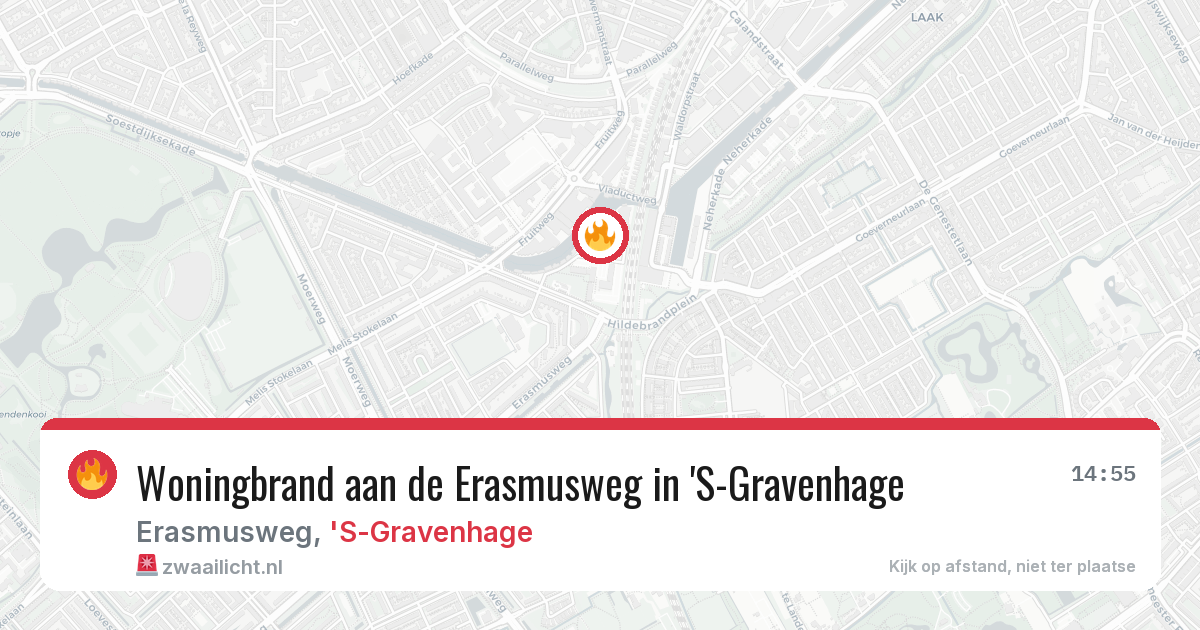 Woningbrand aan de Erasmusweg in 'S-Gravenhage — 25 apr 2026