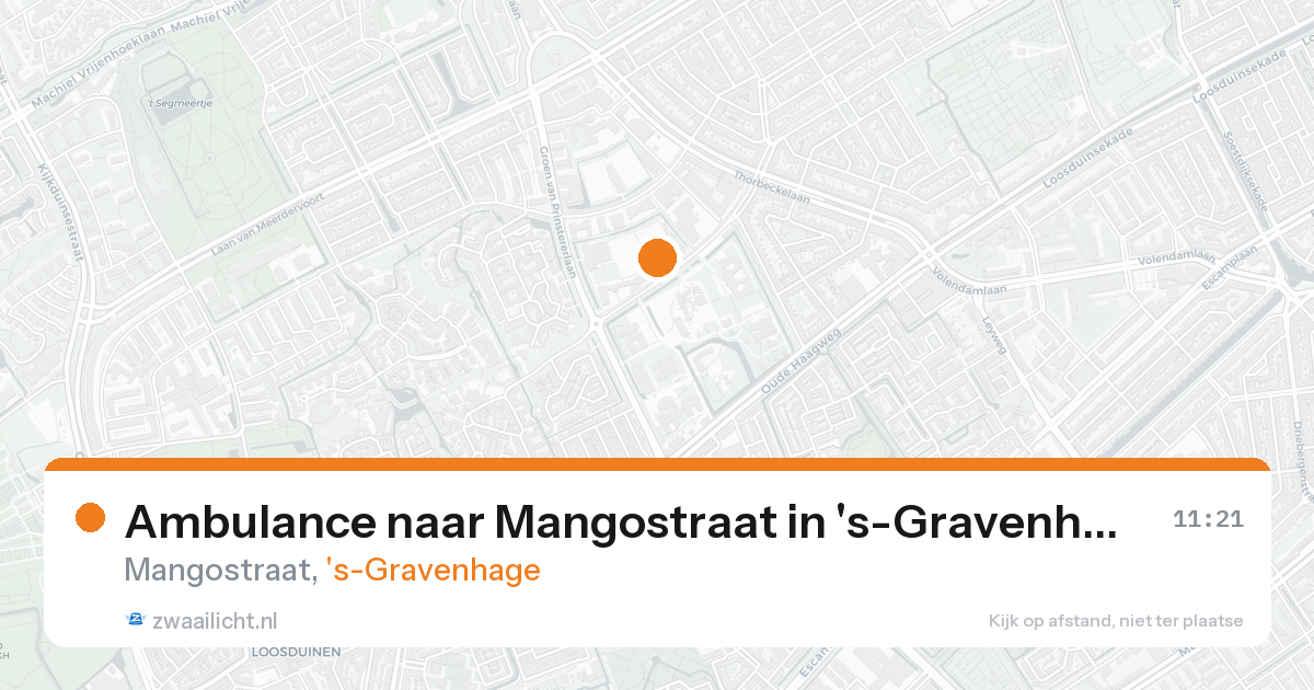 Ambulance naar Mangostraat in 's-Gravenhage — 18 aug 2026