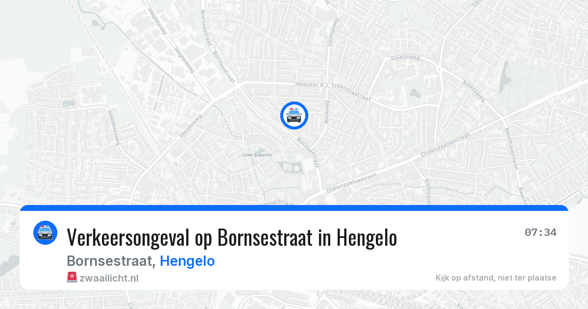 Verkeersongeval op Bornsestraat in Hengelo — 11 feb 2026