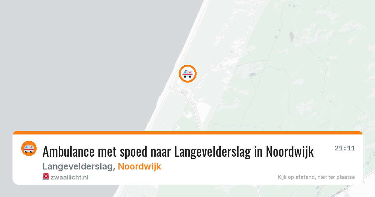 Ambulance met spoed naar Langevelderslag in Noordwijk — 26 mei 2026
